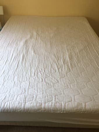 Queen foam mattress + protector+ plastic mattress bag 2