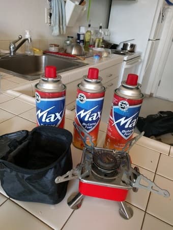 Camping Stove and comes with 3 bottles of Fuel 1