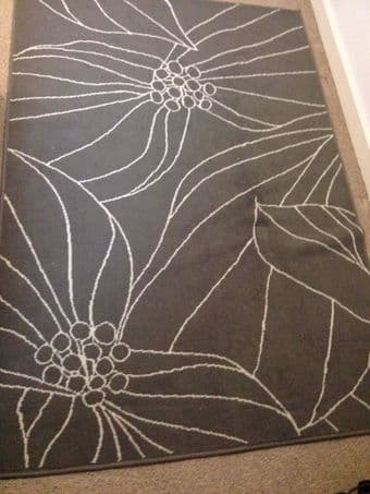 Gray/White Ikea Rug 1