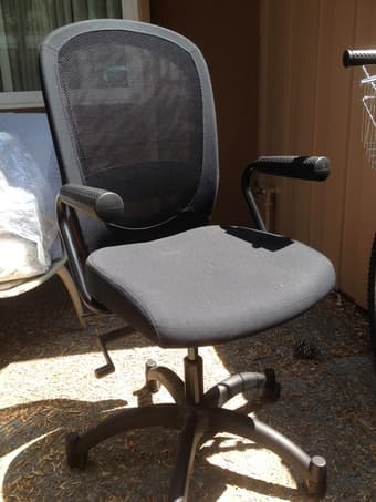 IKEA Swivel Chair with Armrests (Black) 1