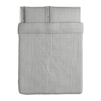 Full/Queen Grey Striped Bedding Set 1