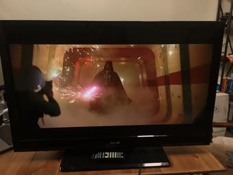 39" TV, Speakers, 20" Monitor, Office Chair 1