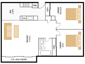 New remodeled 2 Br, Bike room, west side, walk to down town 2