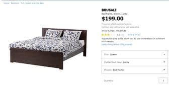 Queen-size bed frame + base board 3