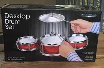 Fun stuff for sale: viola case, mugs, table drum set, frames! ($2-$50) 2