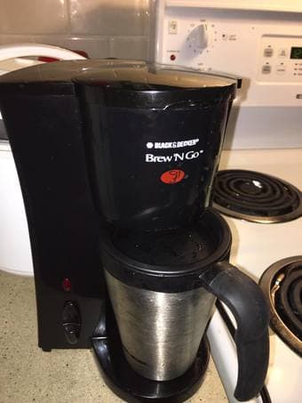 coffee maker, bed riser, ikea queen mattress topper, comforter 1
