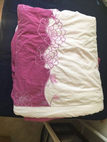Two Full/Queen comforters + sheet 2