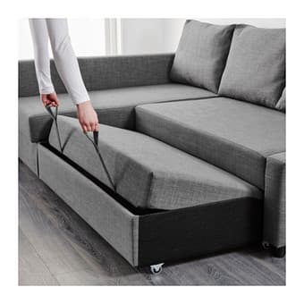IKEA FRIHETEN Sleeper Sofa (Sand) 3