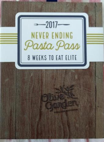 Olive Garden-Never Ending Pasta Pass-8 Weeks Unlimited all you can eat 1