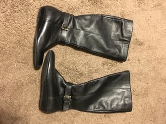 Black leather boots, 6.5 1