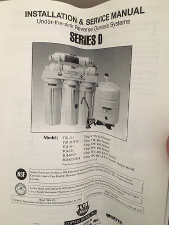 Water filter system - TGI-525 Gold Seal 5 Stage Reverse Osmosis System 2