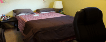 Bed frame with mattress (pet free, smoke free) 1