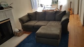 Couch, Sage Green, Large Reversible L-Shape 1