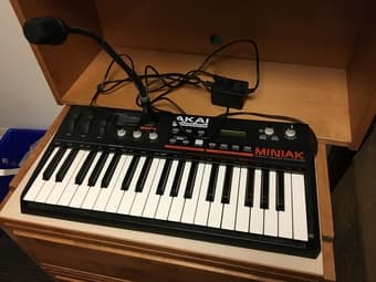 midi keyboard, camera, mouse, guitar pedal, ipad! 1