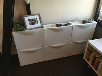 TRONES storage cabinets, white (IKEA) - $25 for 3 2