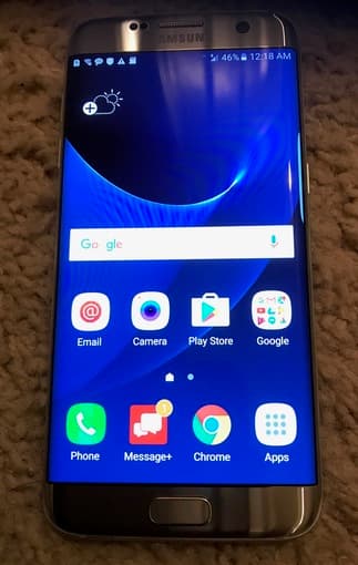Samsung Galaxy S7 edge unlocked: original box + Wallet Case + charger 2
