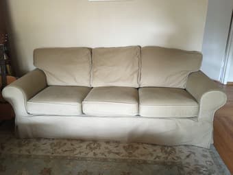 Ikea ektorp sofa (tan) 2