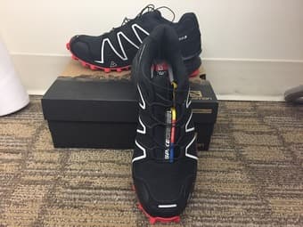 Salomon Spikecross 3 CS Trail Running Shoe / size 7.5 women 2