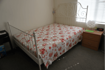 Queensize bed frame and mattress for sale 1