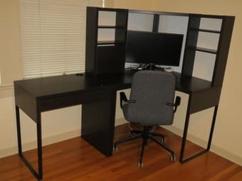 IKEA MICKE Black-Brown Corner Desk/Workstation 2