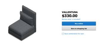IKEA modular sofa with storage – Vallentuna 3