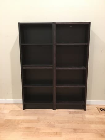 Ikea Shelves (2) Black  42"h x 16"w x 7"d 1
