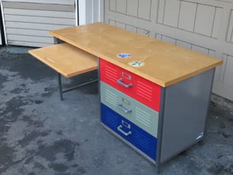 Pottery Barn Locker style Desk and Storage 2