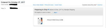 Silver iPhone X (64gb) 2