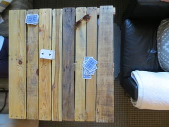Pallet Table with Black Legs 1