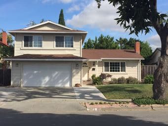 North San Jose, single family house, 3 beds, 2.5 baths, 1629 sqft 1