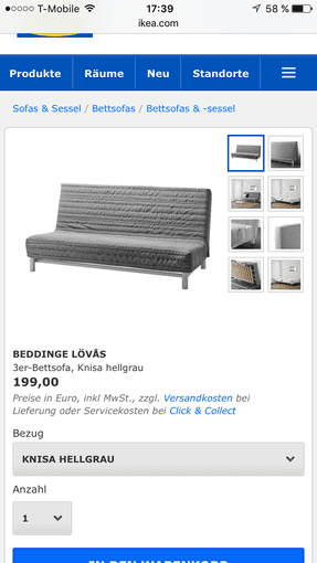 Great IKEA sleeping sofa "Beddinge Lövås" - 1 year old 1