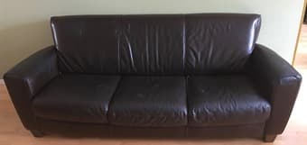 Brown Leather Sofa 1
