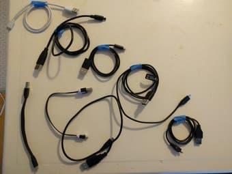 8 USB to micro USB cables - various lengths 1