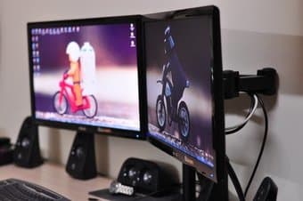 x2 ASUS Full HD 23" 1920x1080 Monitors w/ Vivo Stand 1