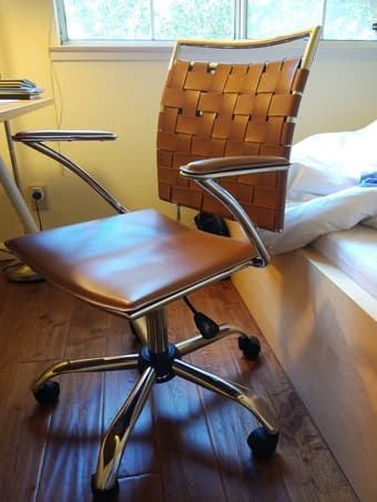 New Tan-leather Office Chair 1