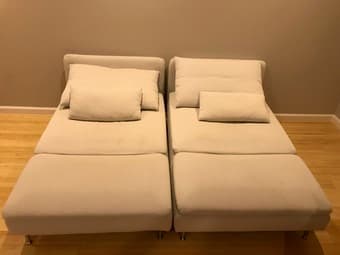 Two IKEA Soderhamn Chaise (Lounge Sofa) for Sale 1