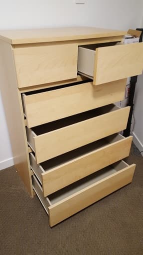 IKEA 6 drawer chest Malm 2