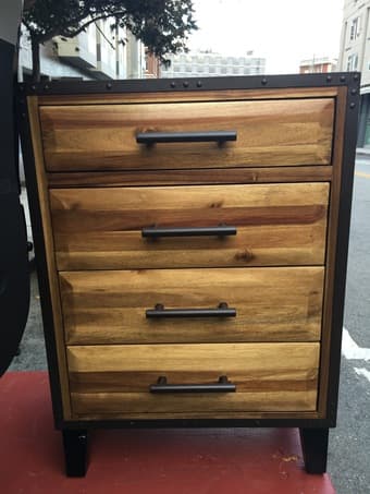 New 4 Drawer Chest - Multi-tone wood, matches everything! 1
