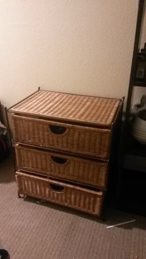 set of wicker drawers for sale 1