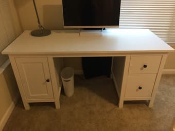 Ikea Hemnes Desk - White Stain 1