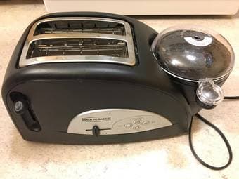 Toaster with egg cooker, muffin and meat warmer 2