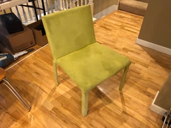 Cost Plus World Market Lime Green Microsuede Chair 1