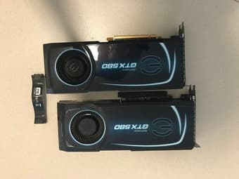 Two GTX 580 Graphics Card for Sale (SLI cable included!) 1