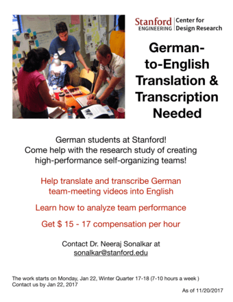 German- to-English Translation &Transcription Needed - $15-17/hr 1