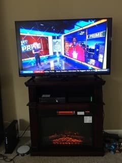 Electric Fire place/TV stand + Bookshelf + Electric Grill 1