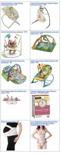 Moving sales for baby gears; Everything must go by Tuesday (Jan 16). 1