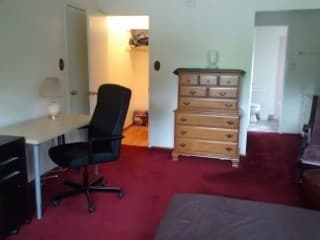 Furnished master bedroom with a private bathroom in Old Palo Alto 1