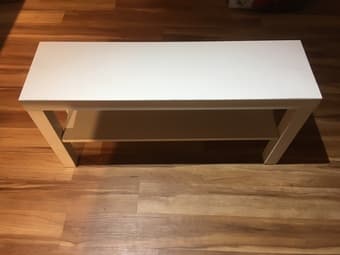 White IKEA end table 1
