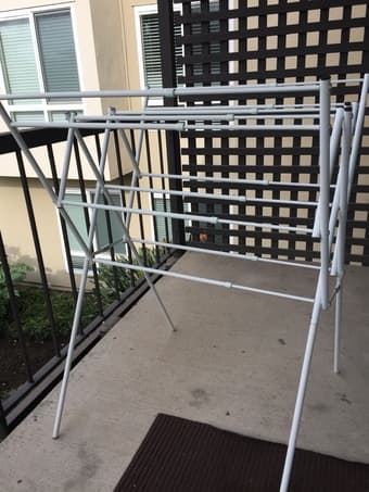 Moving Sale (hanger for door, drying rack, mirror) 2