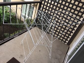 Moving Sale (hanger for door, drying rack, mirror) 3